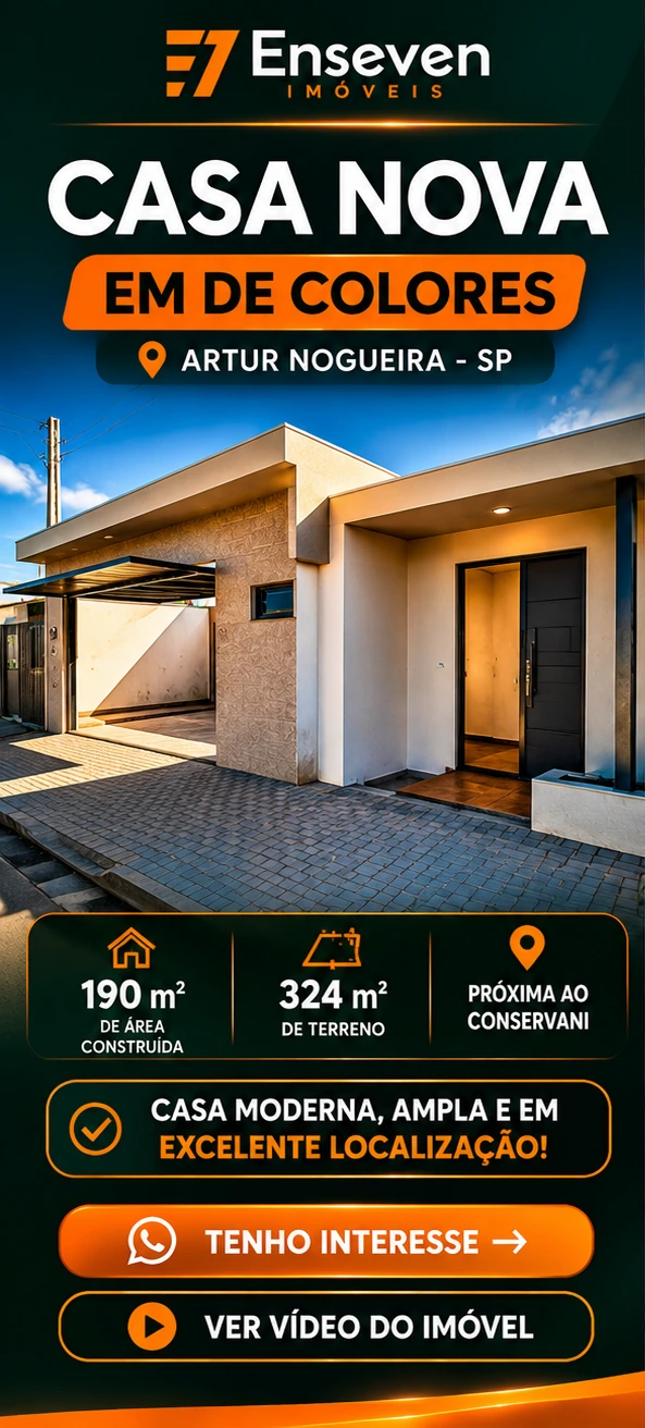 Casa nova no De Colores, próxima ao Conservani